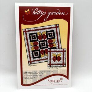 Sonja Lea Designs "Kittys Garden" Table Topper Wall Hanging Pillow Cover Pattern